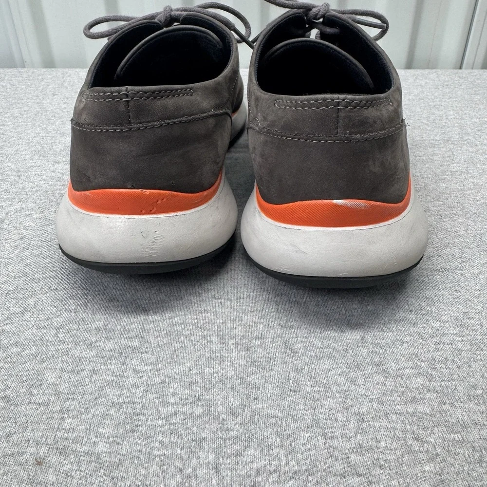 Cole Haan Shoes Grand Troy Men's Size 10 M Grey Orange Nubuck Sneakers C33761